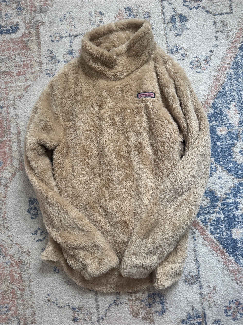 Cozy Plush Funnelneck Sweater - Beige